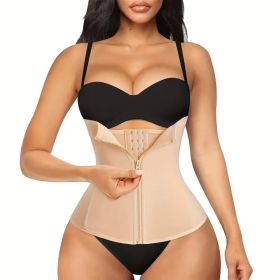 Zipper Tummy - Slim Waist Trainer Shapewear Daily Certified High - Compression (Option: Nude-3XL)
