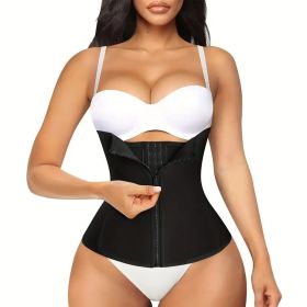 Zipper Tummy - Slim Waist Trainer Shapewear Daily Certified High - Compression (Option: Black-3XL)
