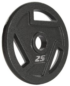 Cast Iron Flat Weight Plates For Strength Training And Weight Lifting, Olympic Or Standard, Multiple Sizes (Option: 25LB Single)