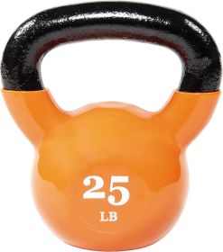 Only Supports Self Pickup  Multi-functional Colorful Vinyl Coated Kettlebells, Various Weights (Option: 25Pounds)